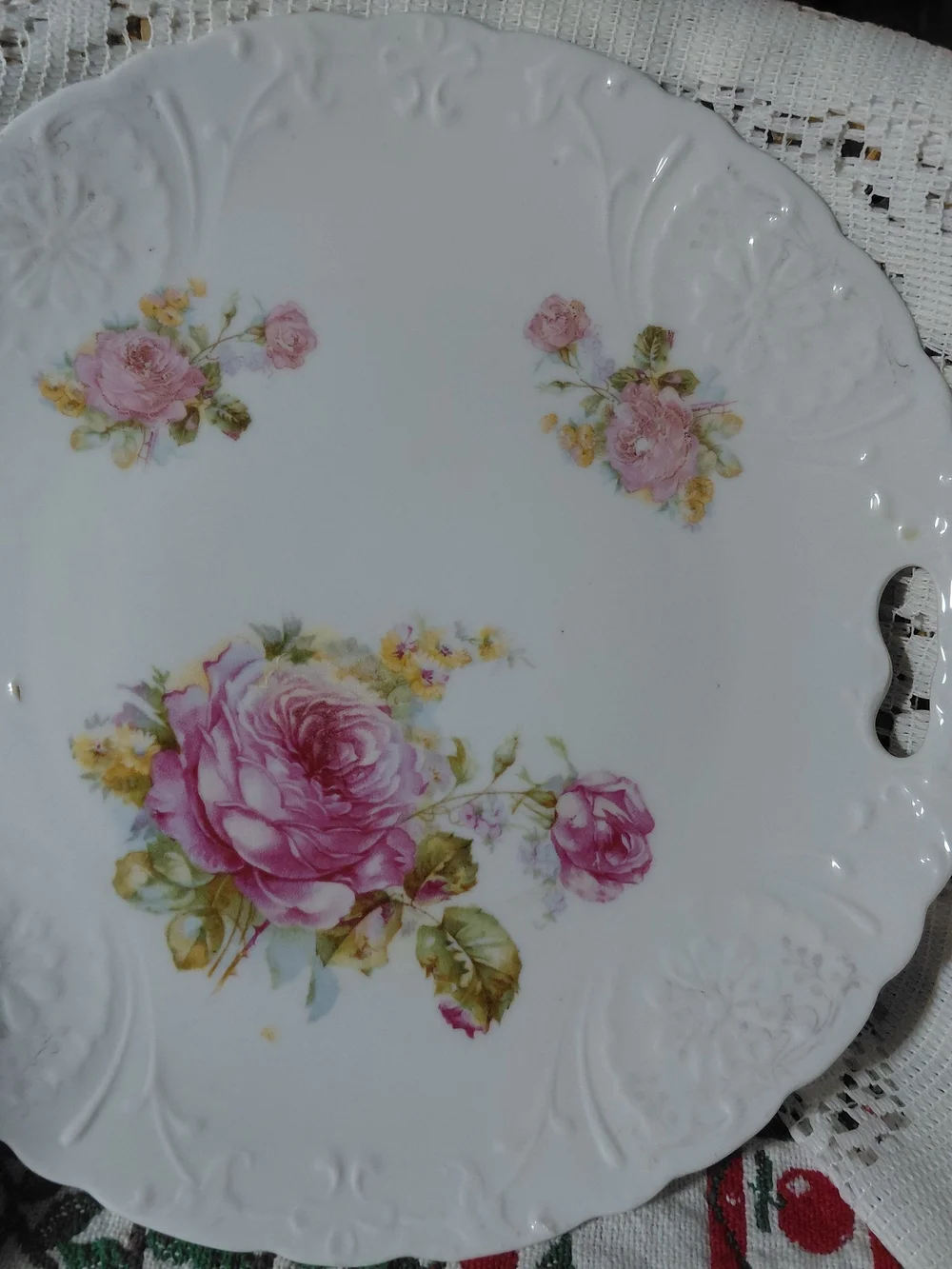 Antique 1918 Rose Floral Porcelain 9